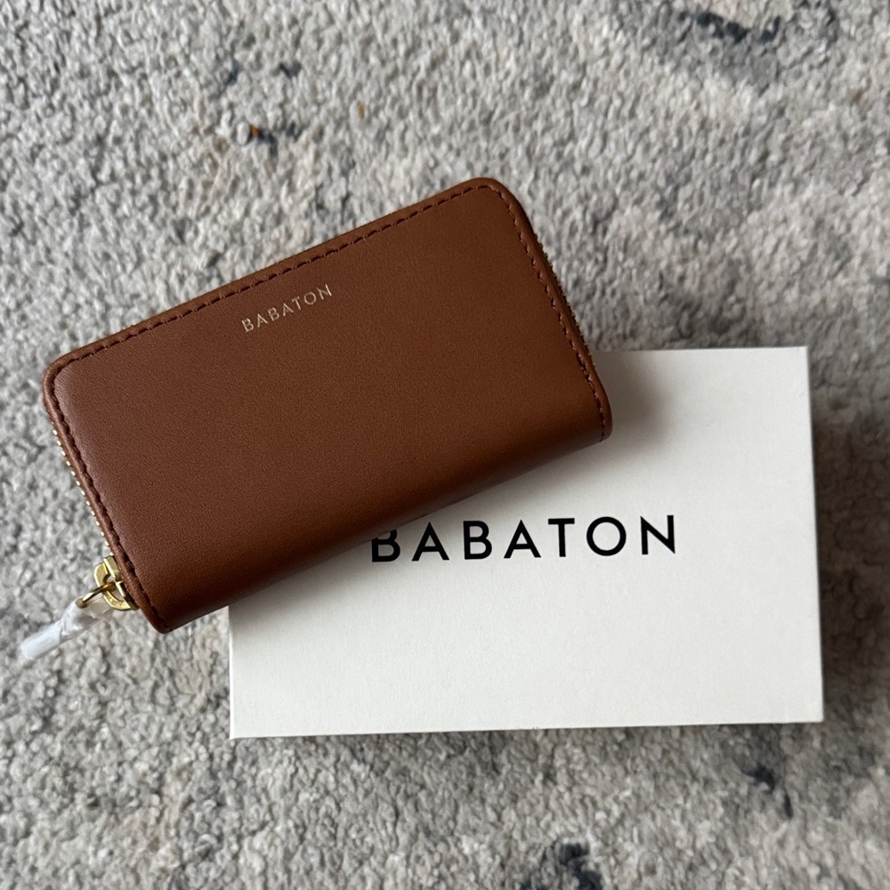 Babaton Clientele Coin Purse in Cognac NIB